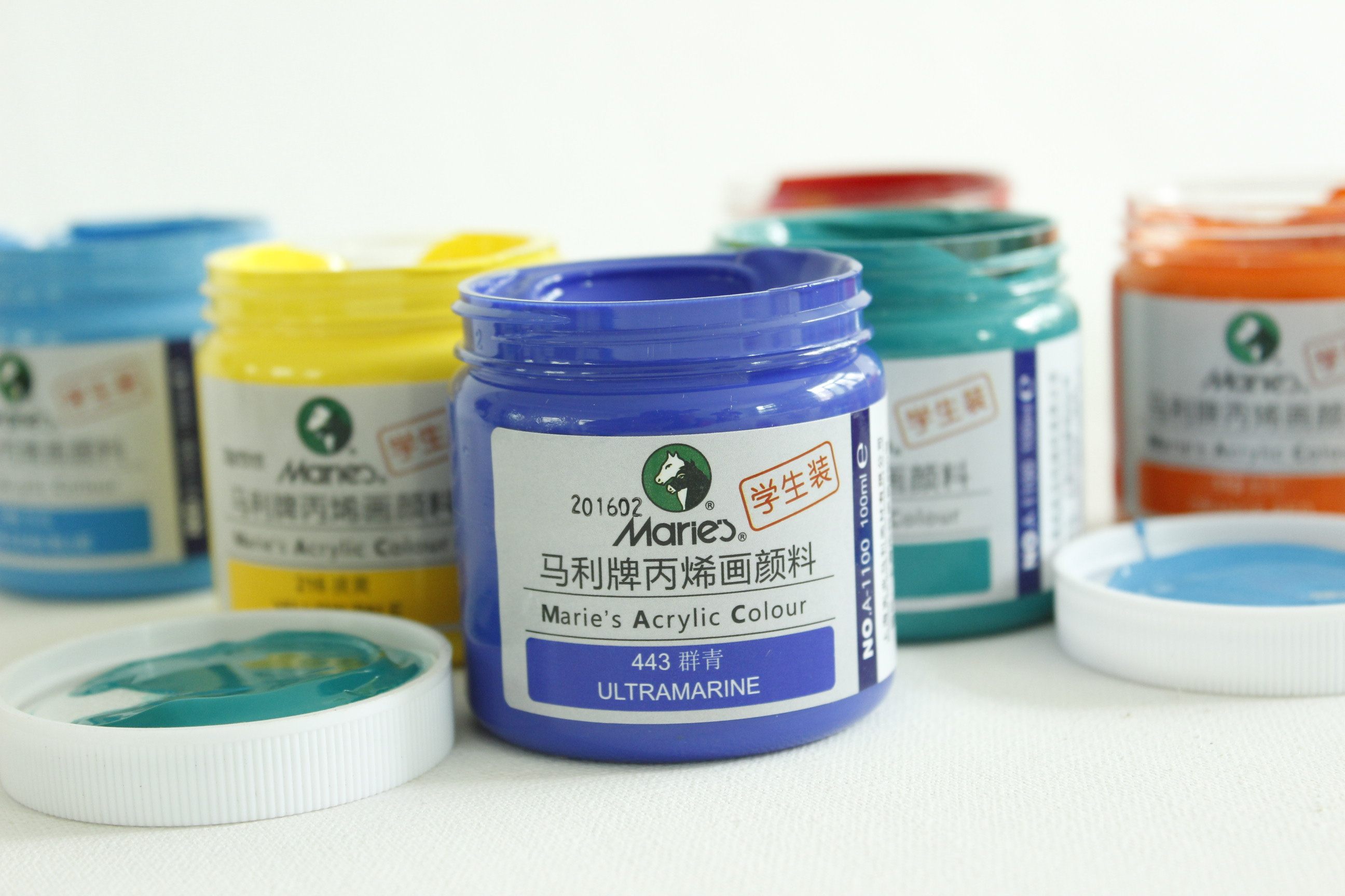 丙烯马利a1100正品32色油画颜料100ml手绘不掉油画颜料