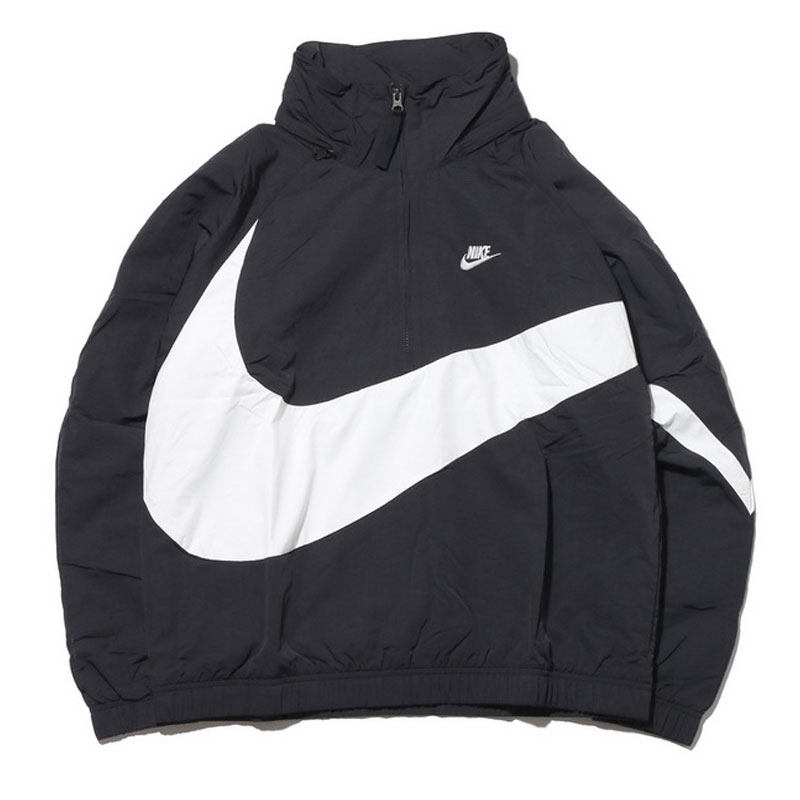 nikebig复古耐克白橙黑白大钩外套logo上衣运动茄克