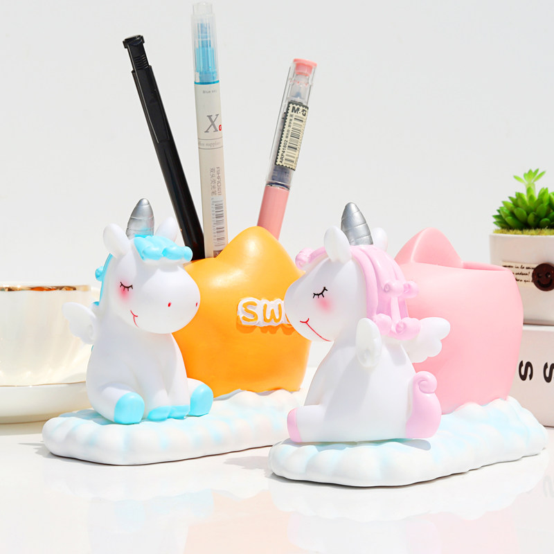 独角兽笔筒2021新年年春节礼物创意女友女生桌面笔筒