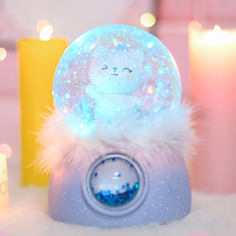 水晶球音乐盒八音盒女生生日公主三八妇女节礼物摆件儿童送女友的