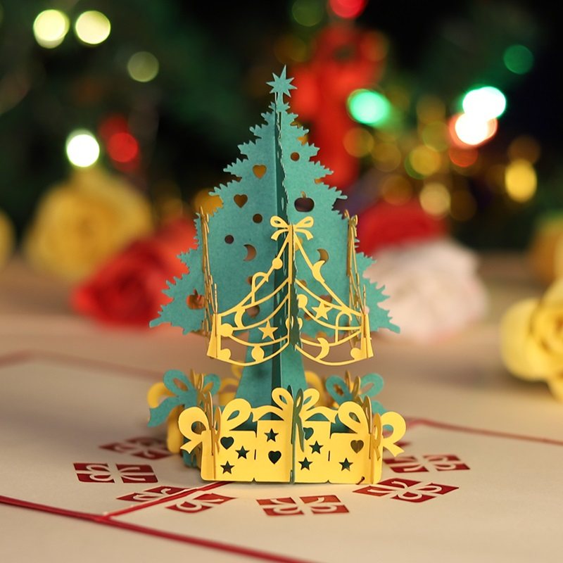 立体圣诞节小礼礼品儿童创意贺卡礼物3d卡片贺卡