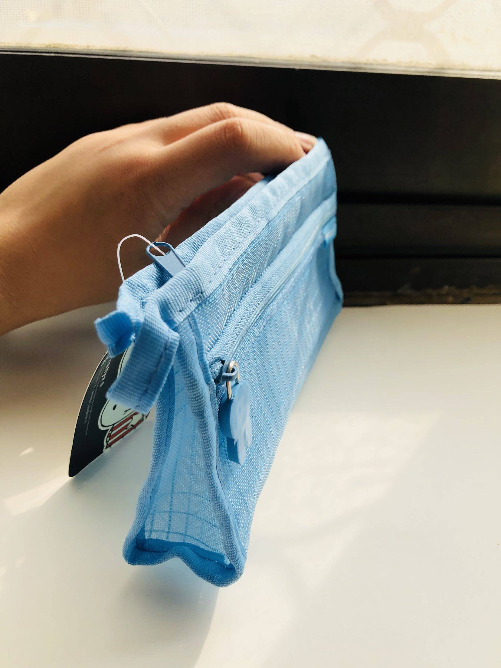 包邮晨光米菲网格笔袋学生透明多层大容量多功能笔袋