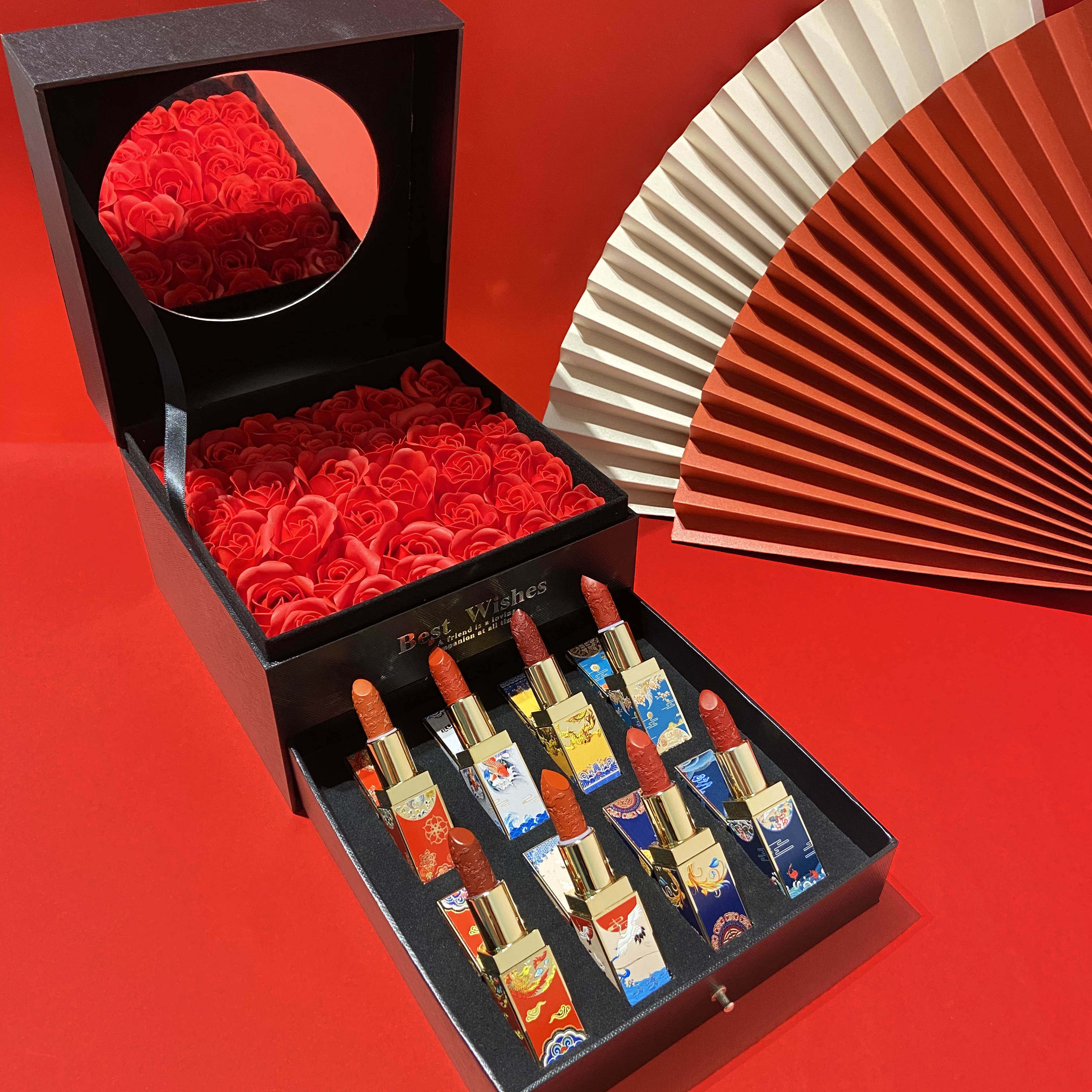 中国套盒唇彩正品套装联名国风全套唇釉盒装唇膏