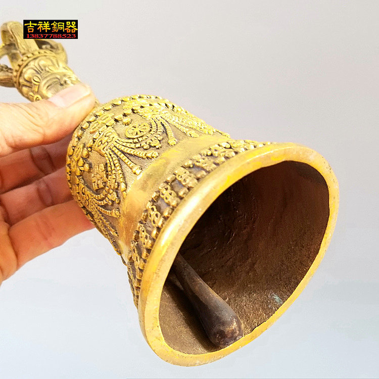 铃铛金刚铜铃降魔招魂法器密宗手摇五股手摇铃摆件