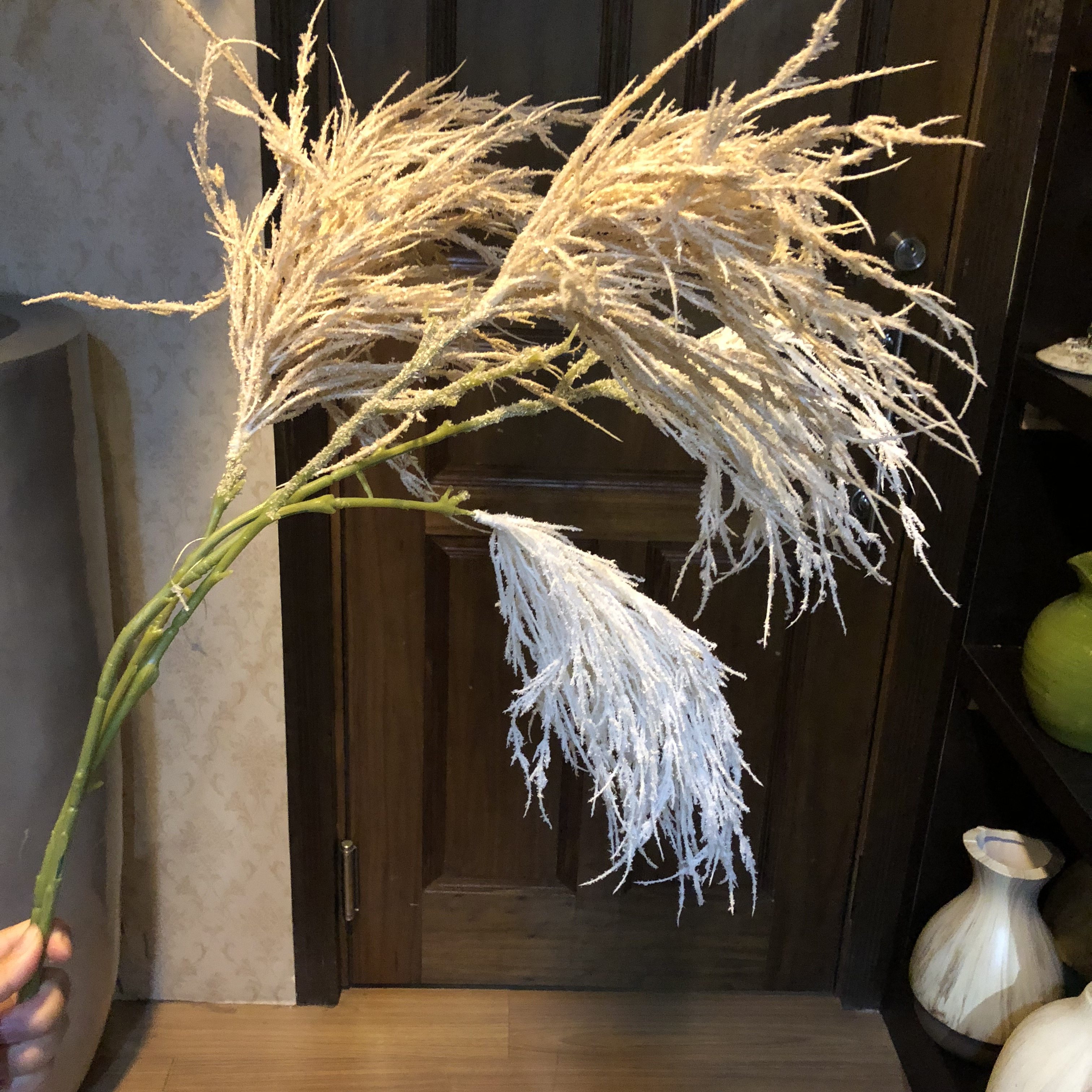 芦苇原色白色干花假花狗尾草仿真婚庆屋顶垂吊仿真花