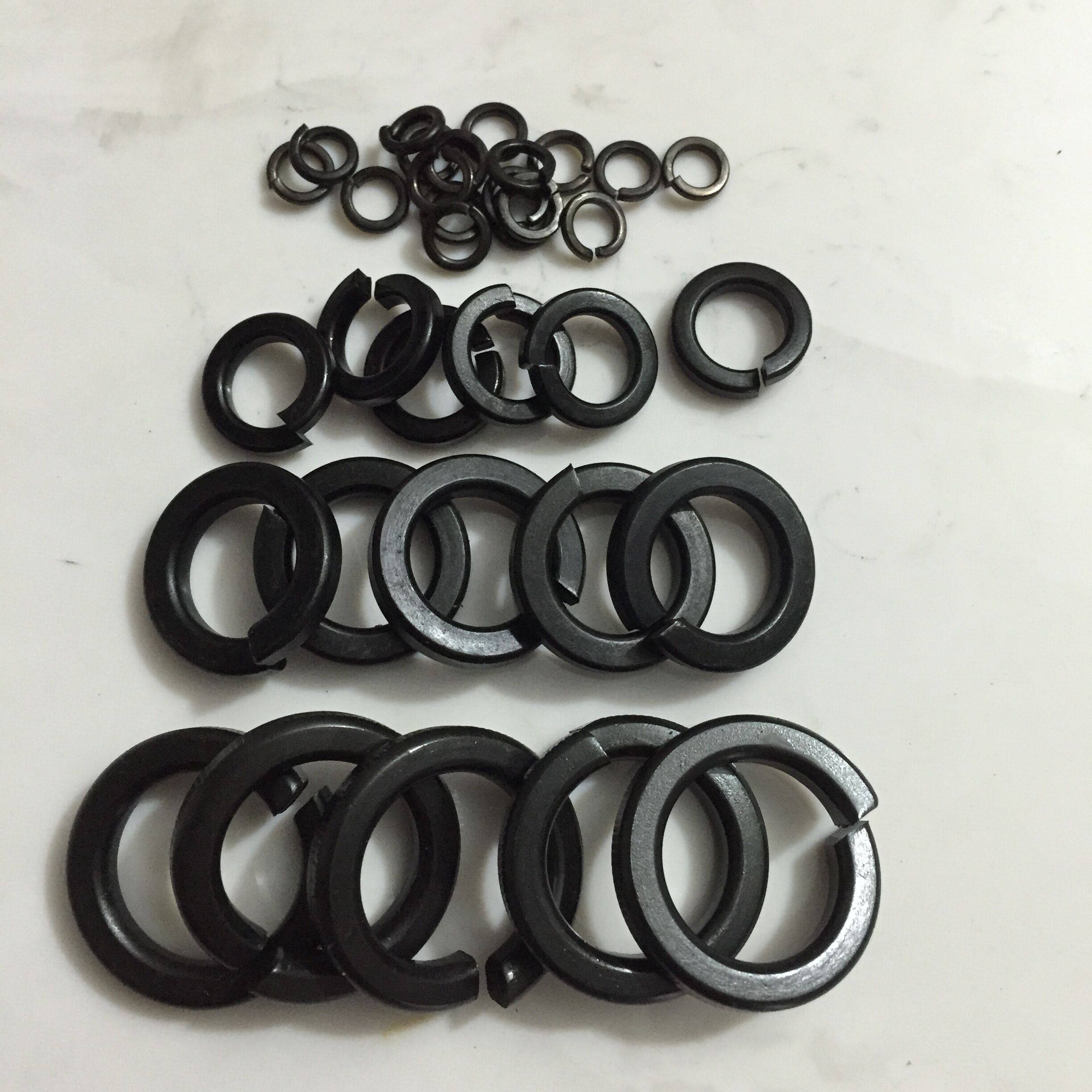 铁弹弹簧垫片垫圈黑色镀白锌彩黄色5m6m8m10垫圈