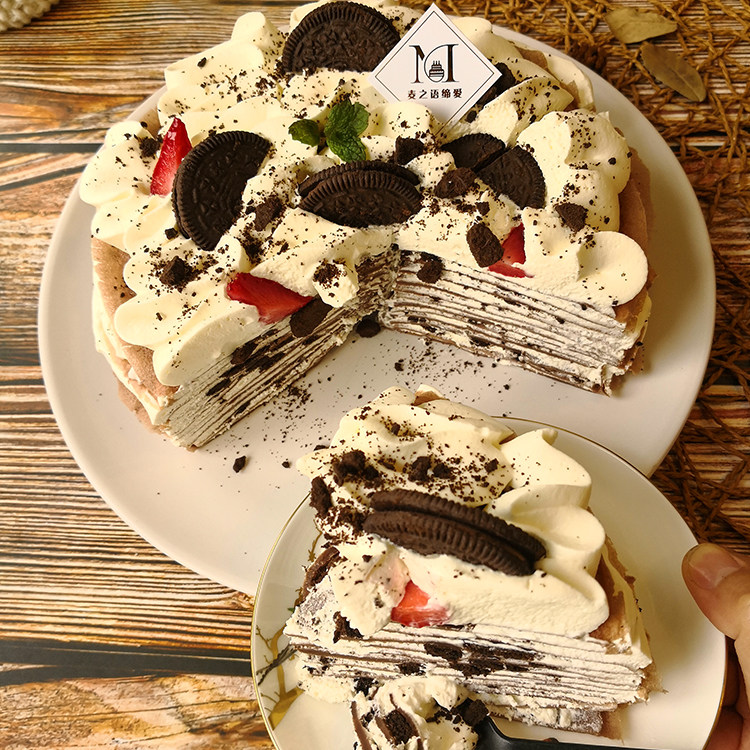 重庆奥利利奥千层蛋糕生日新鲜动物奶油水果新鲜生日蛋糕