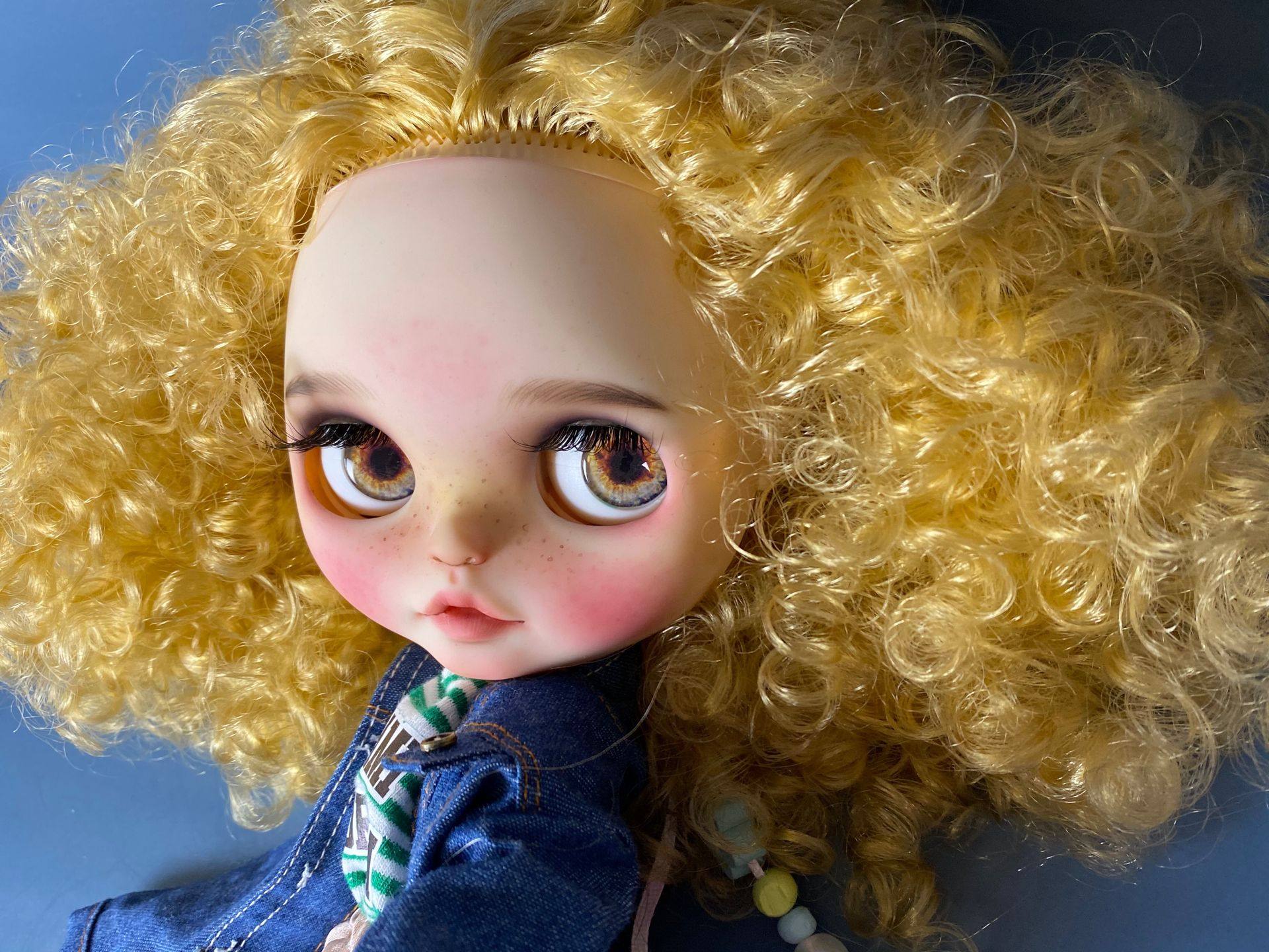 复古古妆面部肌理雀斑绘画烟熏定制眼皮小布娃娃