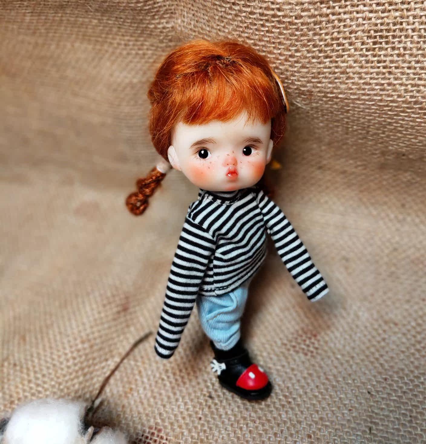 hobgoblin手工改娃ob11黏土娃斑点嘟嘟嘴可爱小人娃订制bjd娃娃