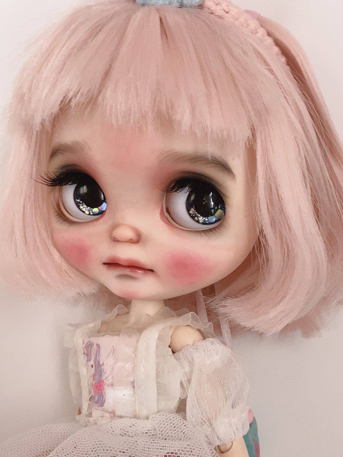 真人肌理凝胶委屈嘴巴ob24粉色波波套装小布娃娃