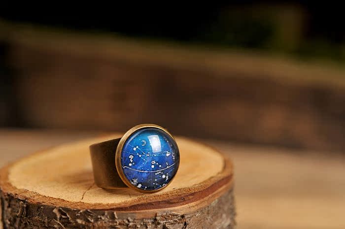 立陶宛设计师sandra魔法饰品丨宇宙空间丨银河系古铜戒指现货