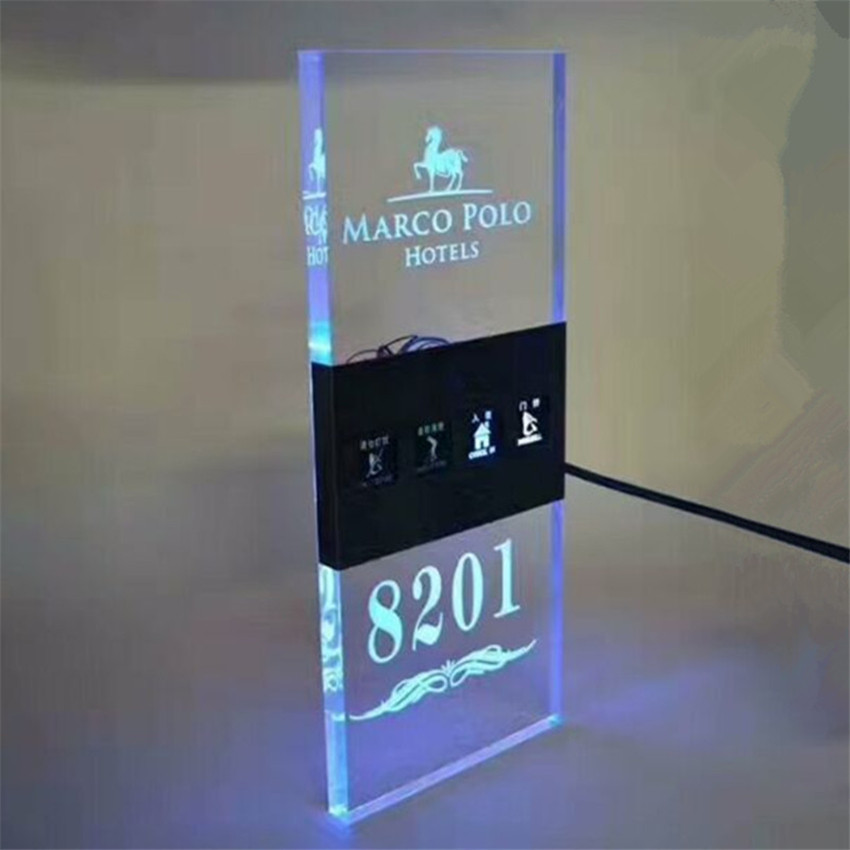 门牌电子爆款水晶变色门显酒店智能触摸门铃触摸开关