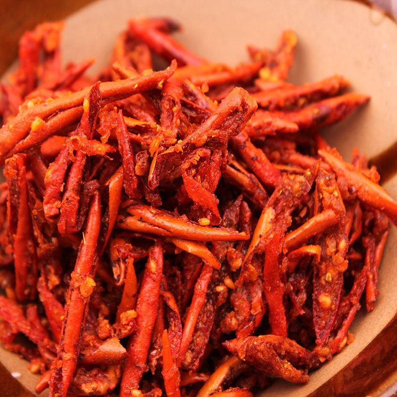 买3送1 贵州土特产 油炸柏妹子花生香酥辣椒条小吃240克包邮零食