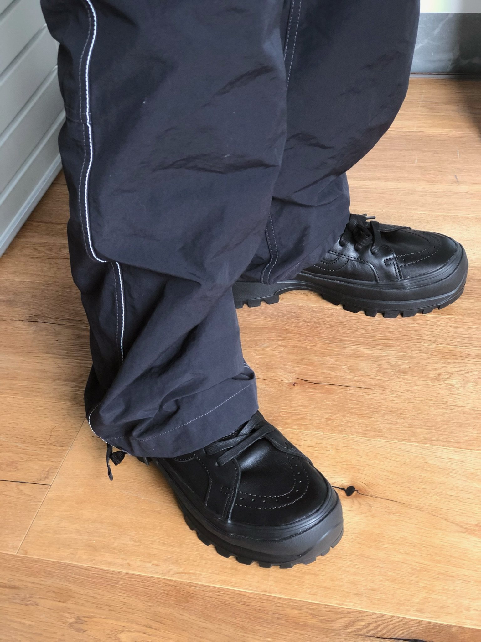 咬鞋现货vanssk8lx皮质vibram户外厚底高帮运动休闲鞋