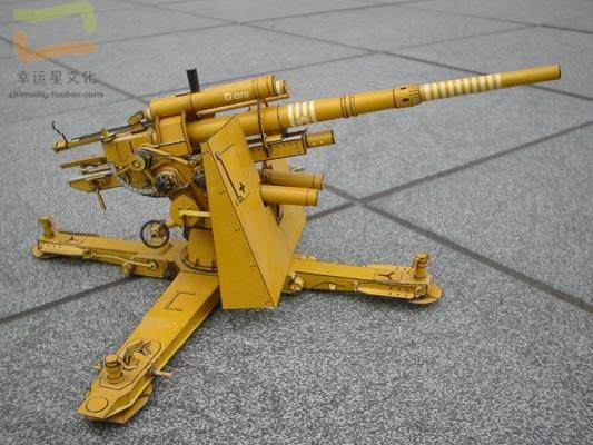手工二战德军88mm高炮军模3d模型其他类型纸模