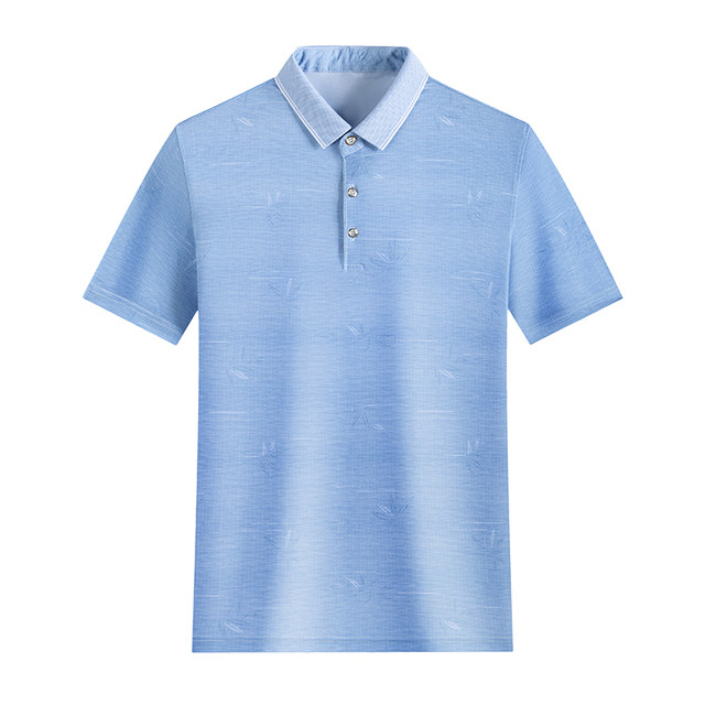 Summer new thin section lapel men's short-sleeved T-shirt POLO shirt ice silk cotton trend Slim t compassionate father installed Summer new thin section lapel men's short-sleeved T-shirt POLO shirt ice silk cotton trend Slim t compassionate father installed