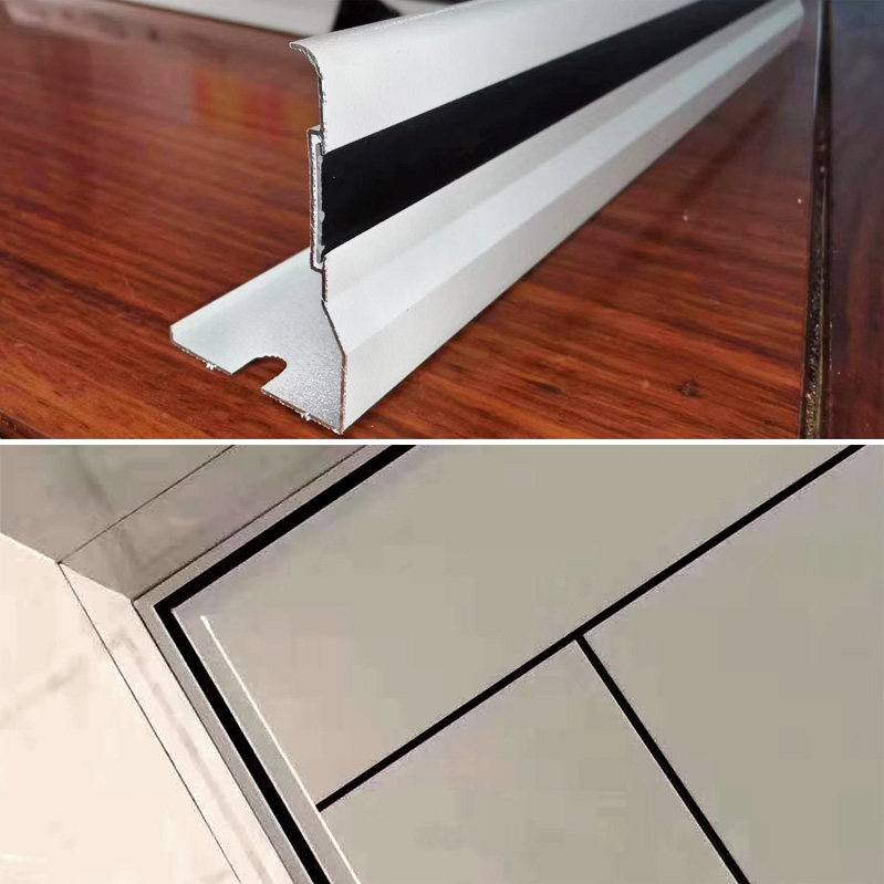 吊顶集成铝扣板穿黑线条白加黑二级铝梁专用收边条收边条