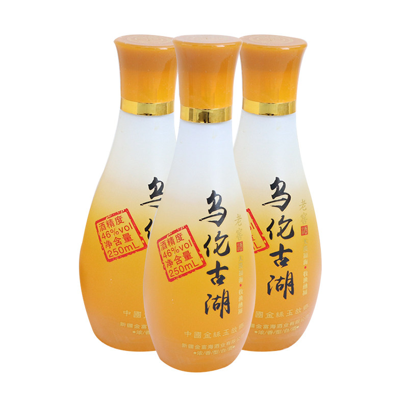 新疆金富海乌伦古湖小老窖小金丝玉酒250mlx6瓶/箱46度浓香型白酒