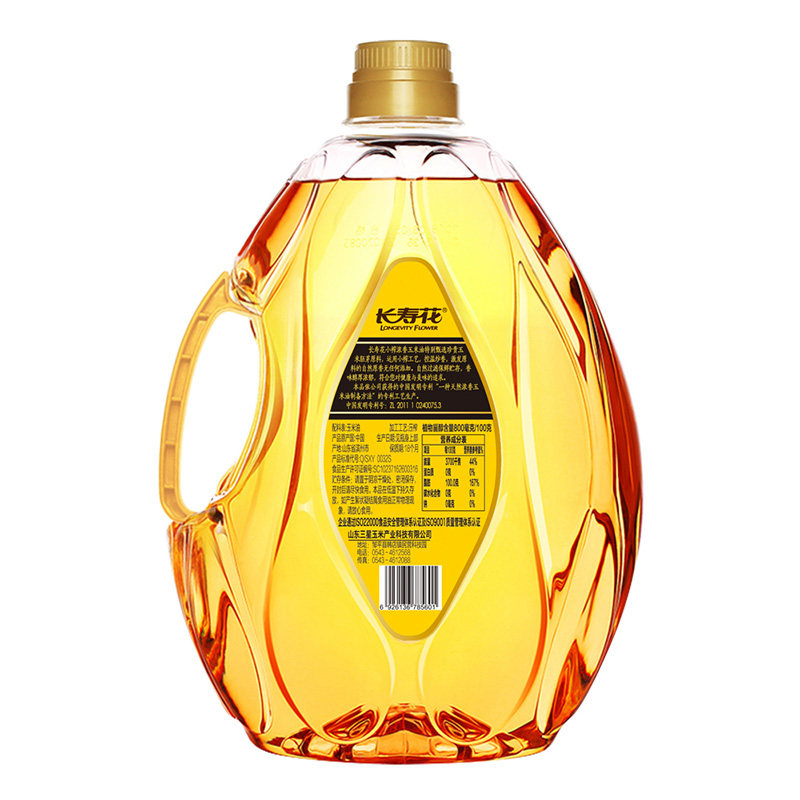 长寿花小榨浓香玉米油900ml