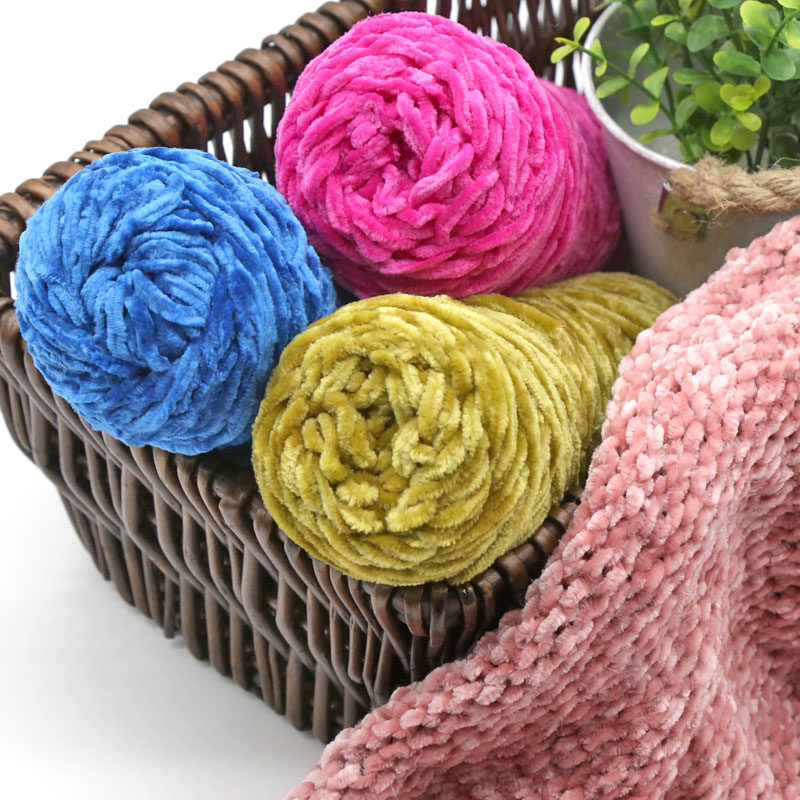 金丝暴力熊钩针包钩针材料粗线金丝绒围巾编织diy毛线