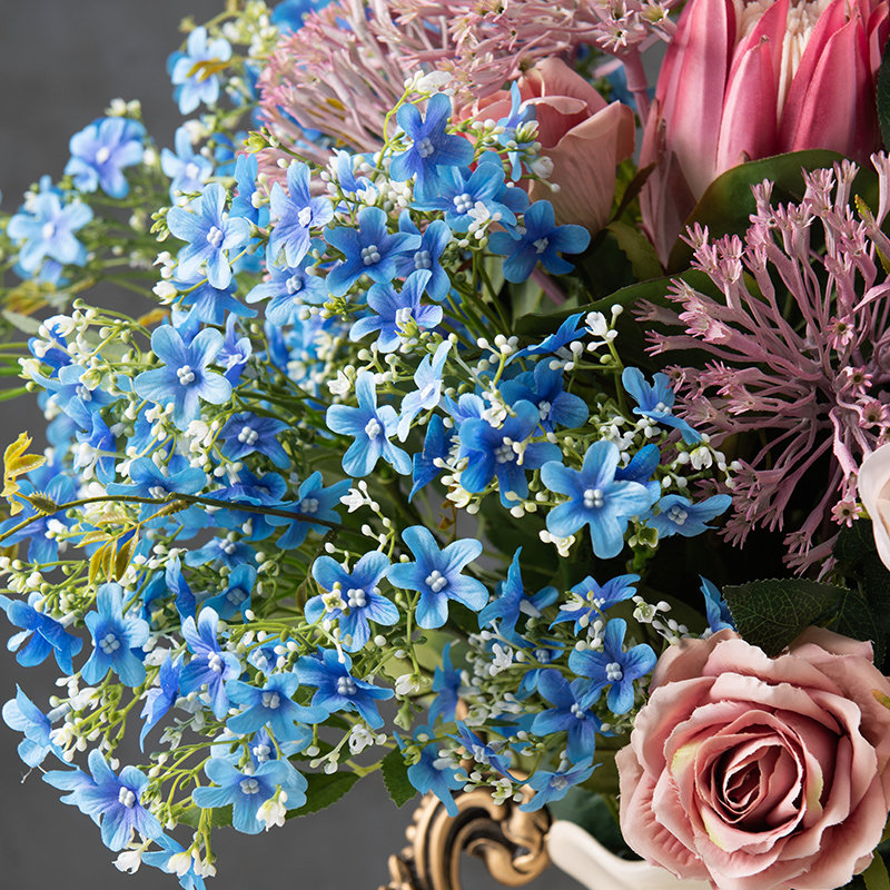 花艺欧式夜来香仿真套装客厅电视柜样板房别墅装饰仿真花