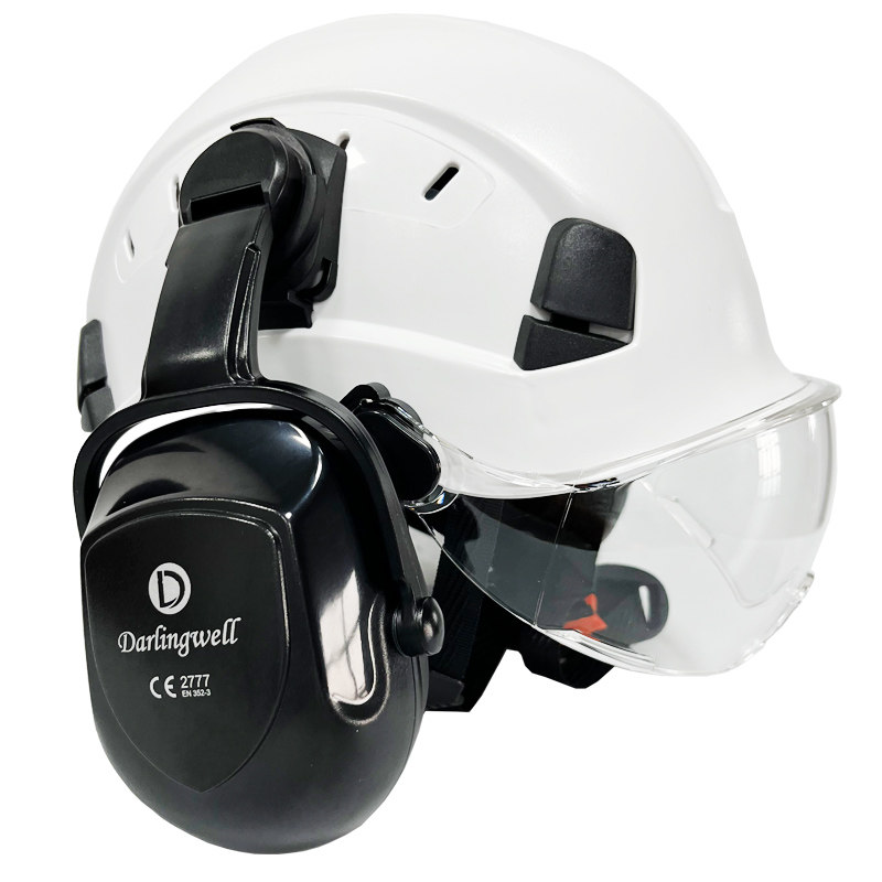 达林韦尔夏季护目防砸降噪噪音耳罩安全帽国标安全帽