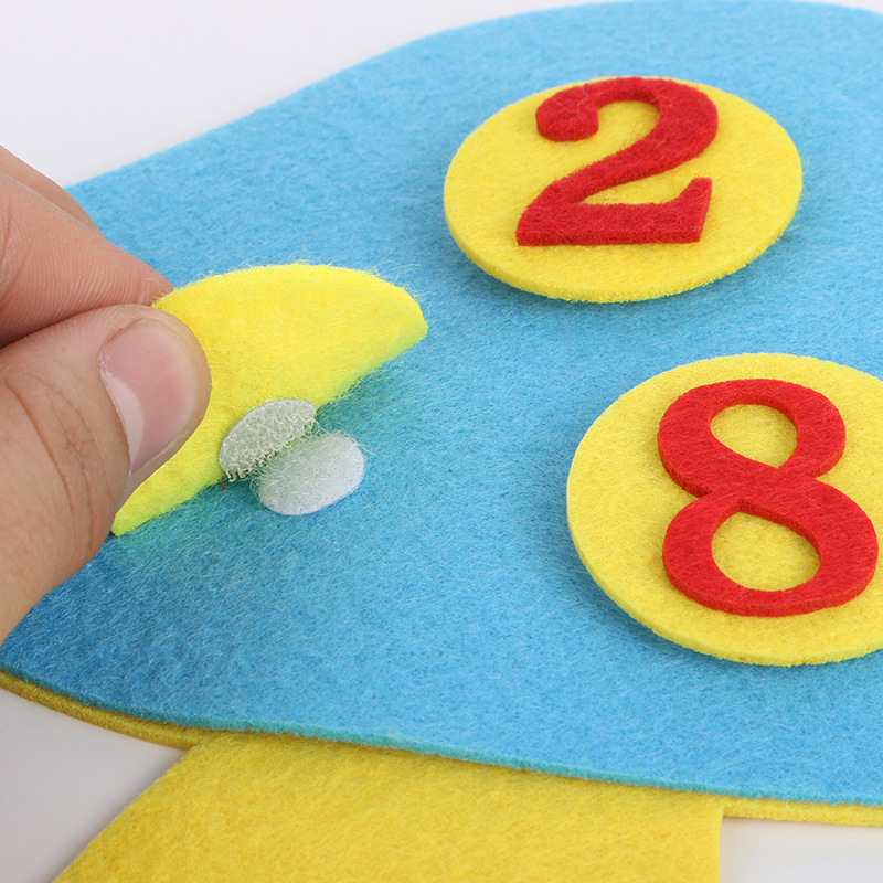 幼儿园数学区域单双数教具奇偶数排序小班瓤数字不织布手工材料包