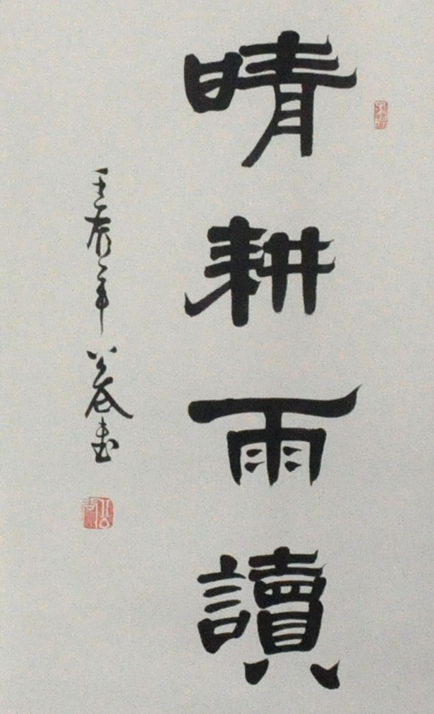 晴耕雨读晴耕雨读隶书条幅办公室客厅书房装饰字画书法