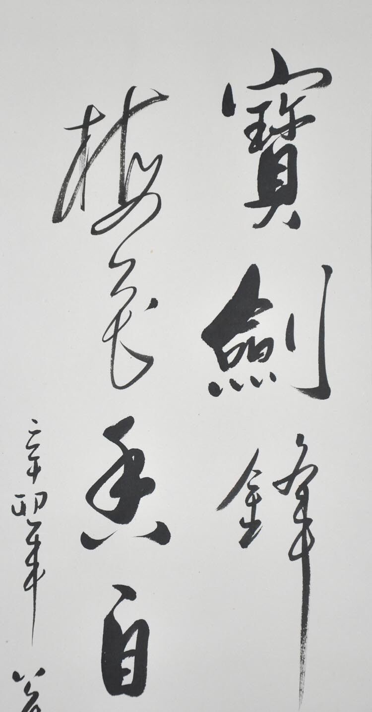 宝剑剑锋磨砺梅花香自苦寒来浩贤堂励志书法作品真迹条幅书法