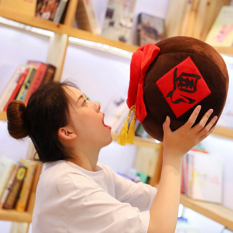 卡通酒坛坛子毛绒玩具公仔古代酒瓶抱枕送酒闺蜜毛绒布艺类玩具