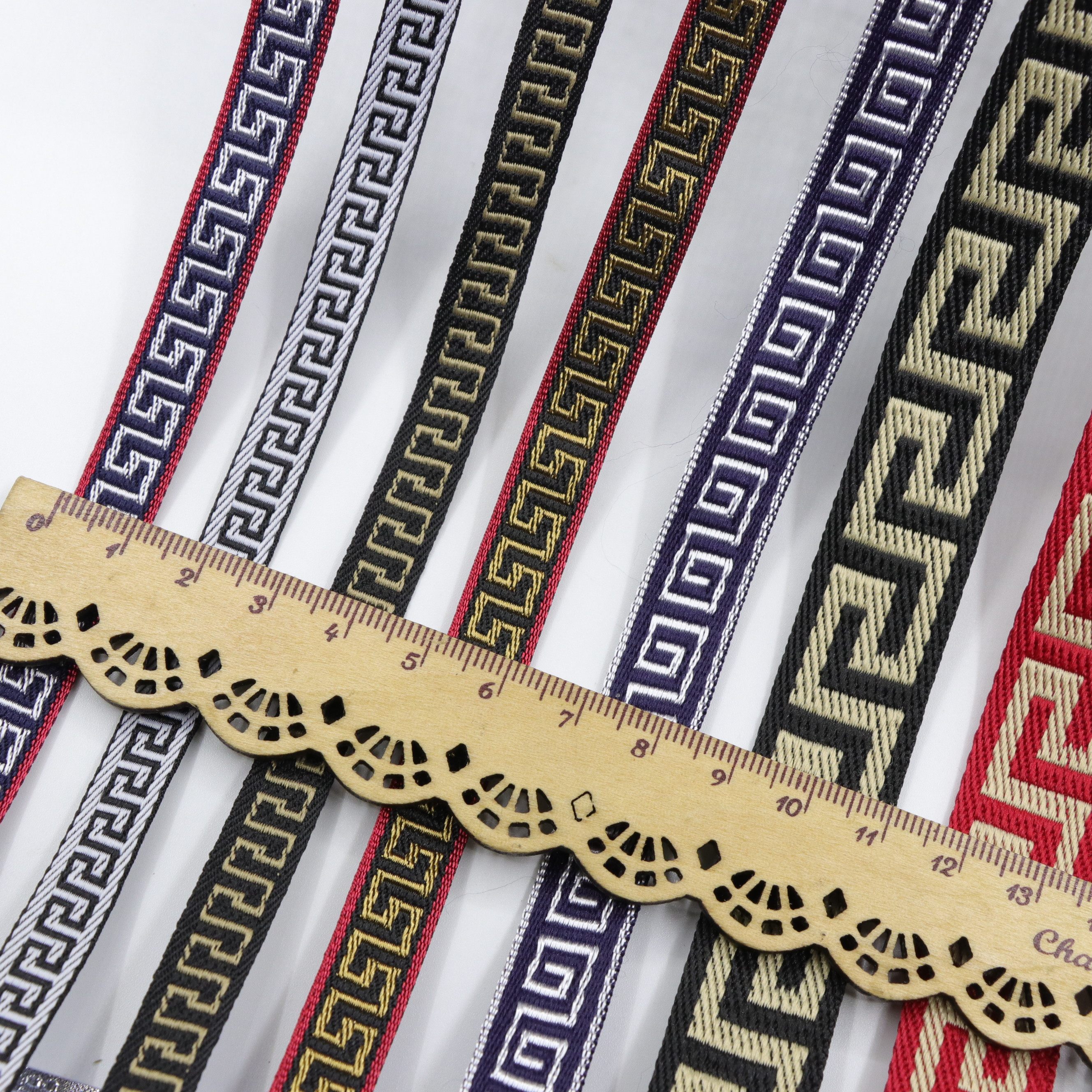 中国古风民族风刺绣花边回形电脑提花织带diy花边