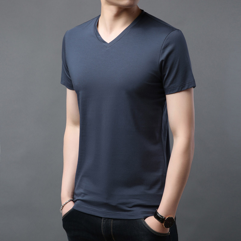 本命年冰丝短袖恤男翻领红色polo中年人4050岁体恤t恤