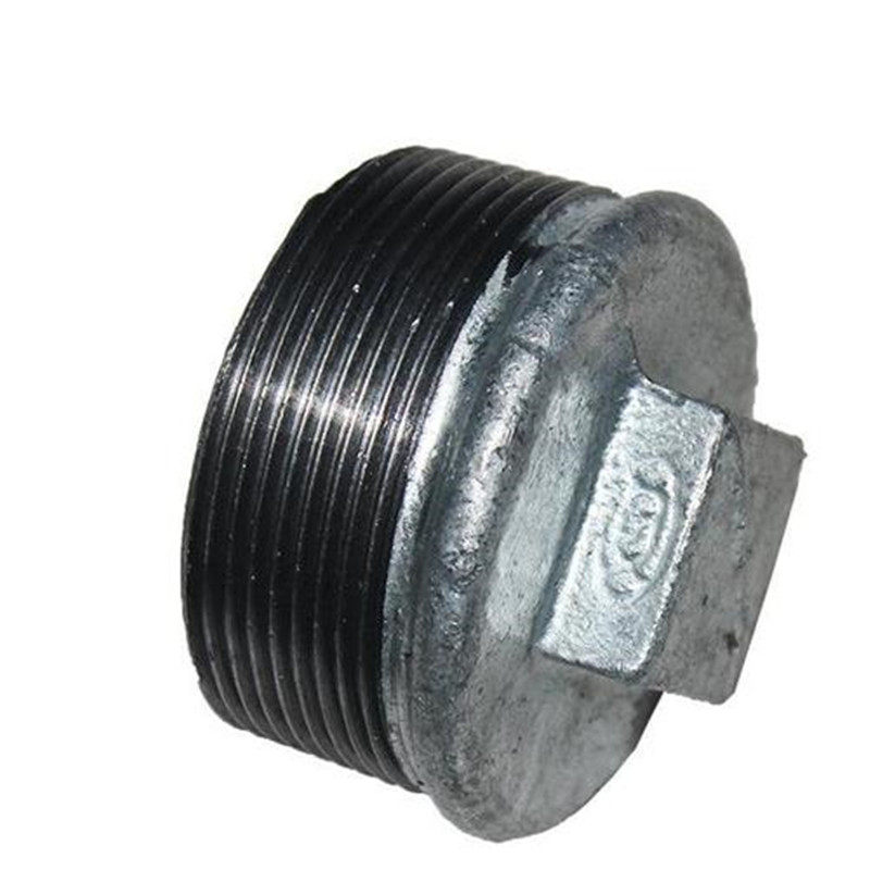 山东玛钢四角堵头镀锌铁堵头螺纹管堵管堵丝堵螺纹封头dn15-dn100