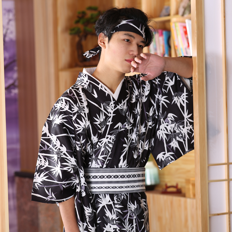 2019新款男和服日本和服正装传统日式和服正装绅士和服抗皱材质