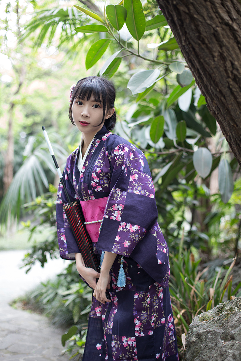 日本花火大会和服日式浴衣 传统日本和服女正装套装温泉和服浴衣