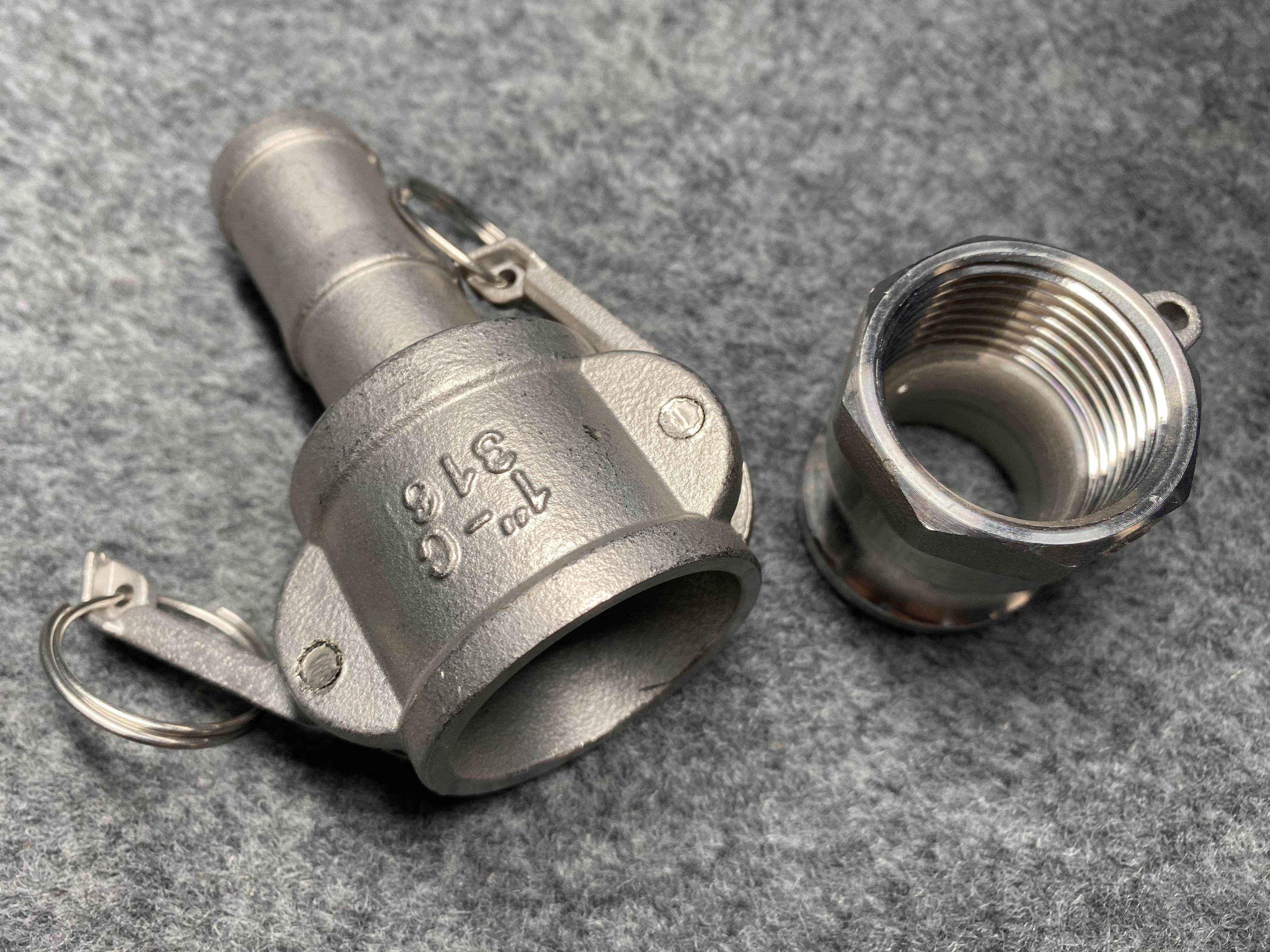 接头快速不锈钢把式dn25水泵管接头