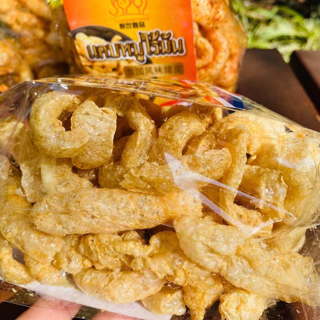年货节泰国风味炸猪皮香脆酥爽原味香辣袋装即食油炸猪皮小吃