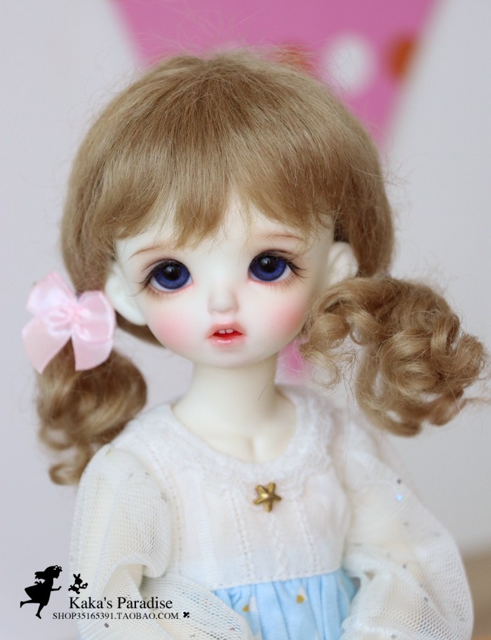 kakabjd娃娃假发6分ob11软陶八分可爱啾啾bjd娃娃