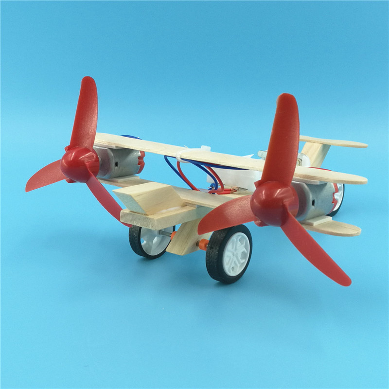 双翼滑行飞机科技制作学生手工作业diy材料科学实验