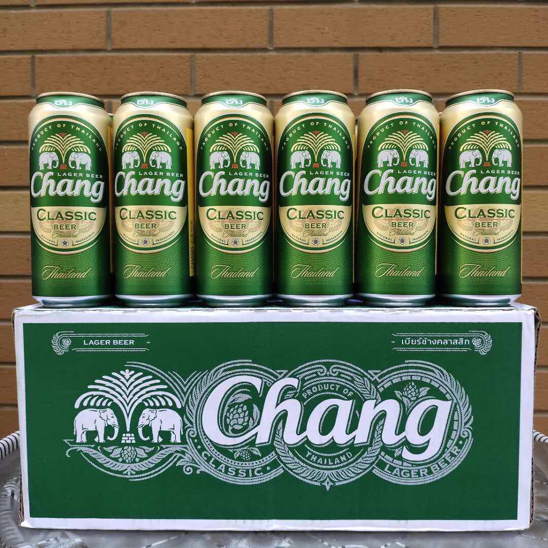 原装进口泰国chang泰象大象啤酒易拉罐500ml24整箱快递啤酒