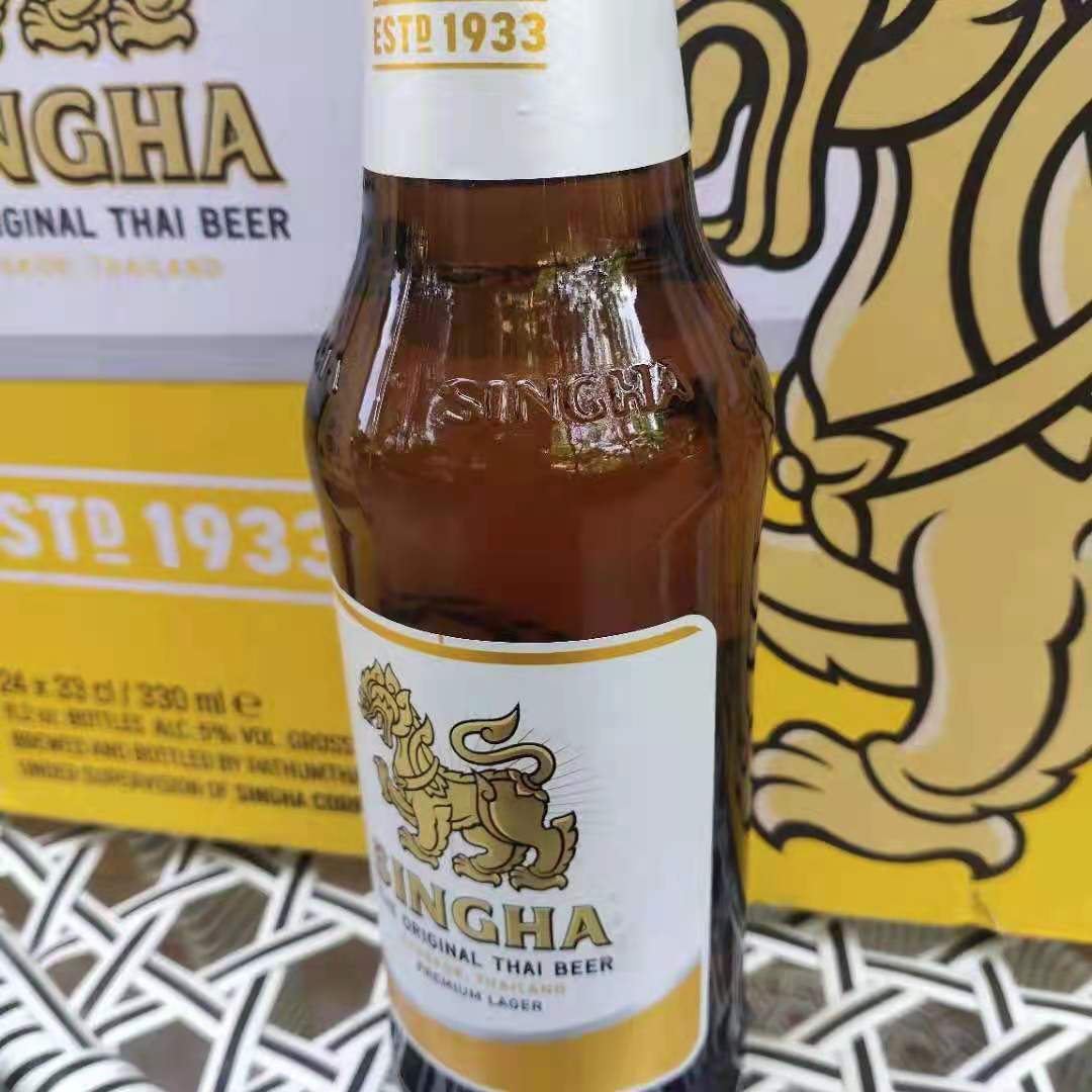 泰国原装进口胜狮330ml12礼盒罐装高浓度麦芽啤酒整箱啤酒