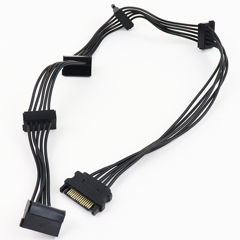 sata4pin供电电线ide电源线一分电源源头扩展连接线