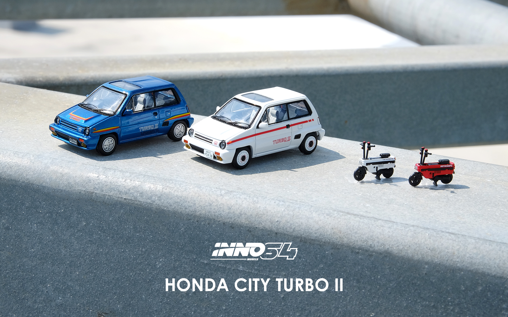 inno64本田hondacityturboiiwhitemodversion合金车模