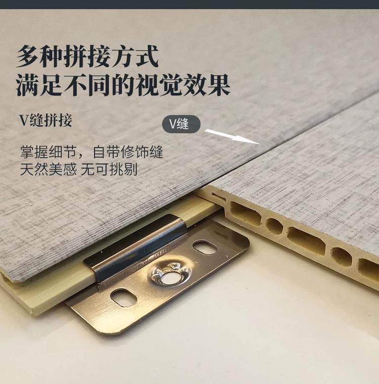 竹木纤维集成墙板板石护墙板全屋整装墙面拼接集成板