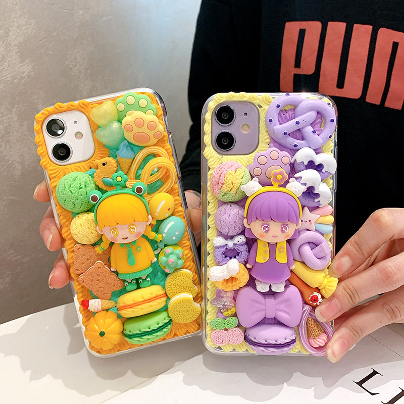 盲盒机壳胶手奶油7s8plus畅享青春娃娃华为荣耀手机保护套