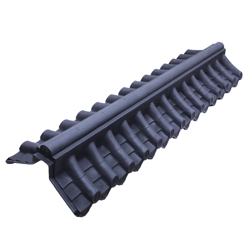 中式一体树脂瓦仿古瓦屋顶围墙加厚双面正脊瓦门头玻璃钢滴水屋檐