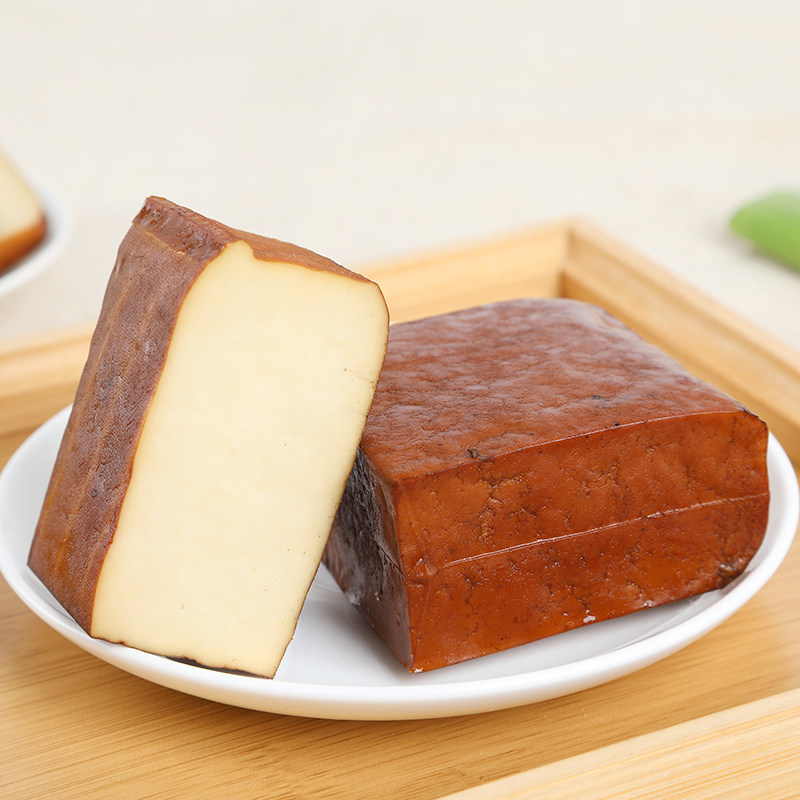 四川特产农家柴火烟熏豆干自制干渠县城坝静豆腐干