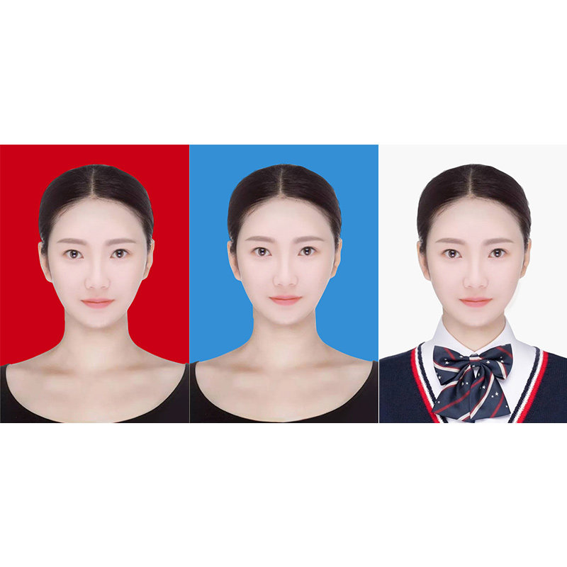 证件照换结婚尺寸发型瘦换美化底色背景精修平面广告设计