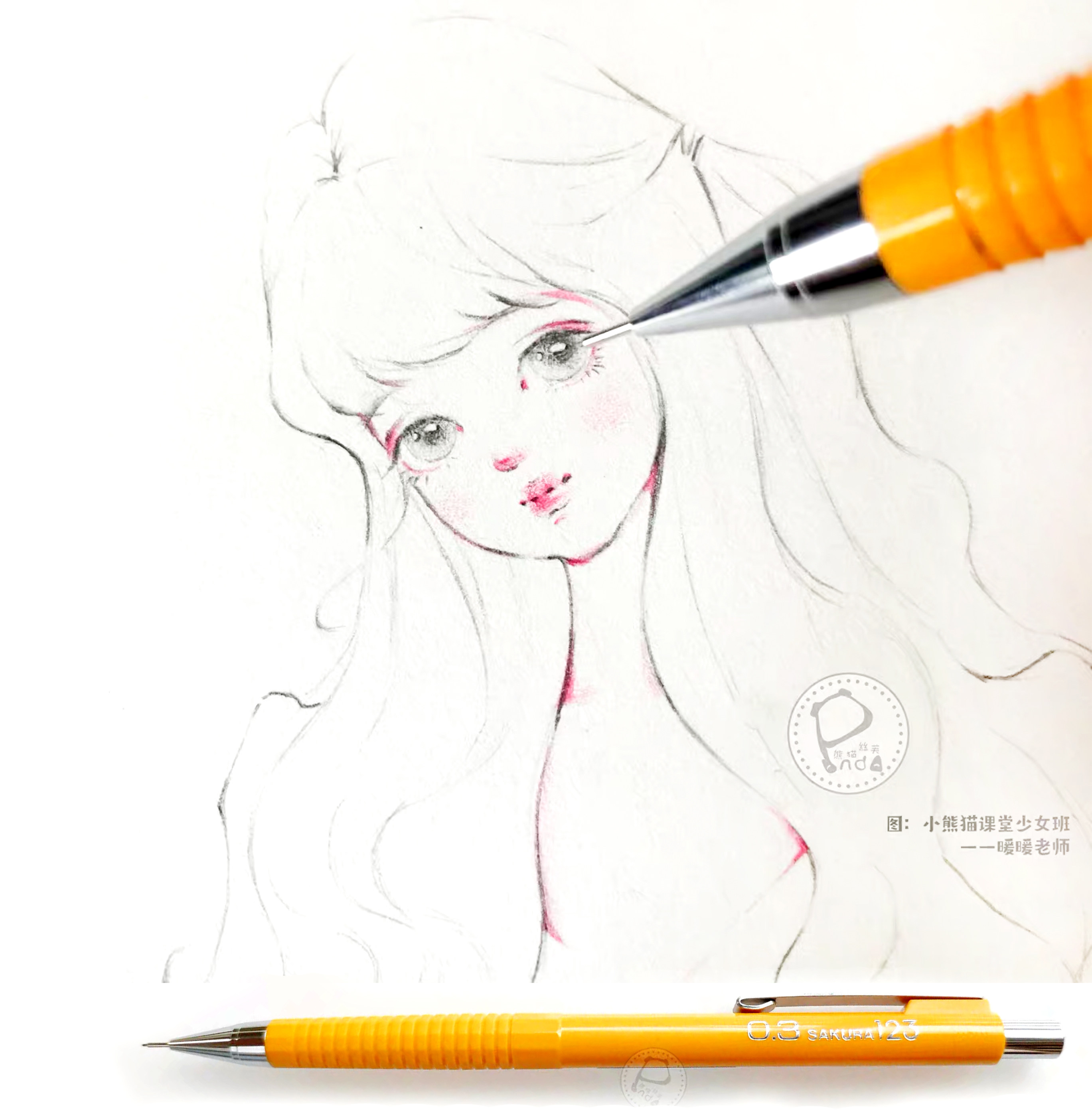 5mm活动漫画手绘绘图线稿 樱花自动铅笔0.3 - 购吧网