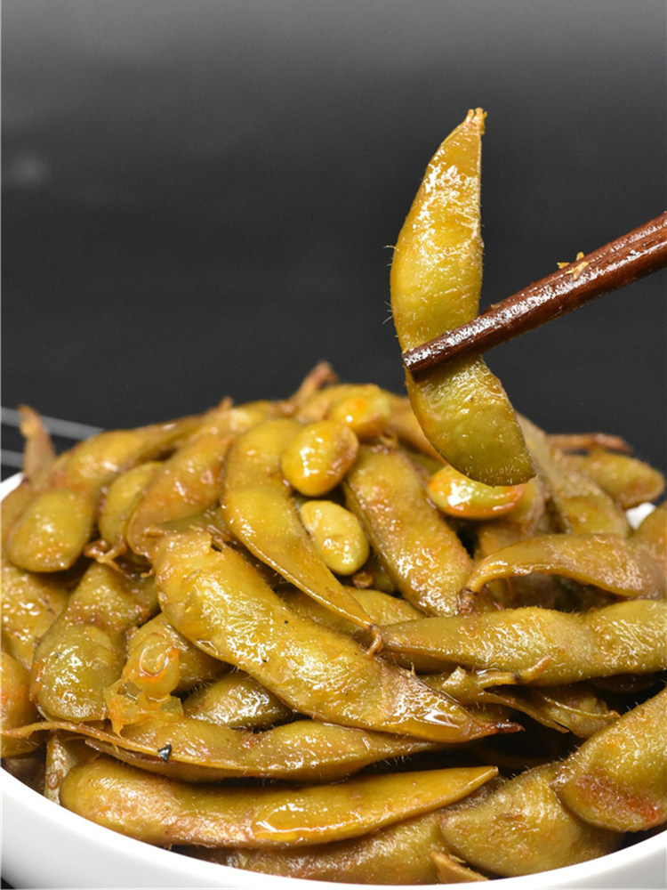 辣卤凉拌毛豆1kg凉菜开袋即食素菜酒店饭店凉菜